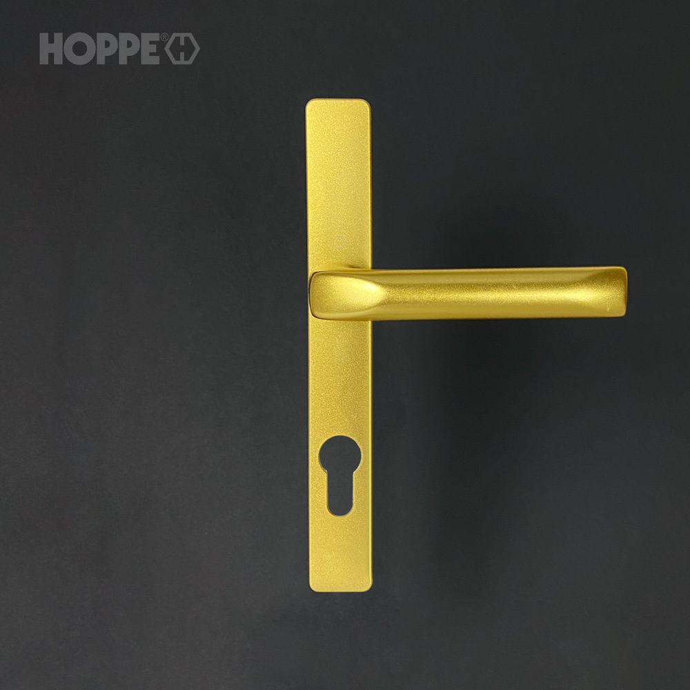 Hoppe London Handle for French Doors - Satin Gold - (Sold in Pairs)
